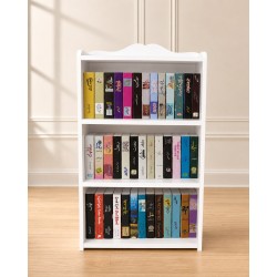 Acrylic White Mini book Shelf with 40 Mini Books